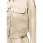 Karl Lagerfeld Beige Polyester Full-Length Jacket