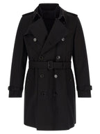 Burberry Black Cotton Coat