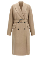 Ferragamo Beige Virgin Wool Coat