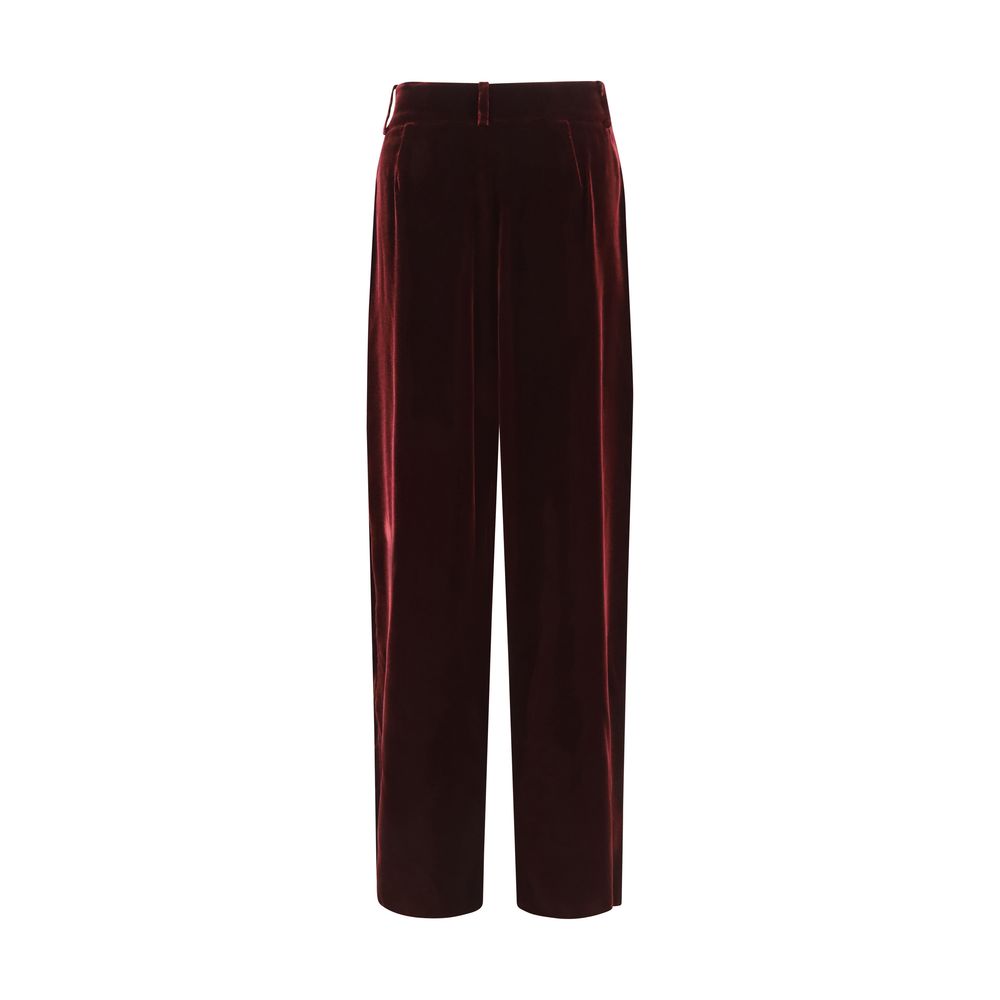 Giorgio Armani Bordeaux Viscose Dress Pants