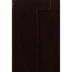 Giorgio Armani Bordeaux Viscose Dress Pants