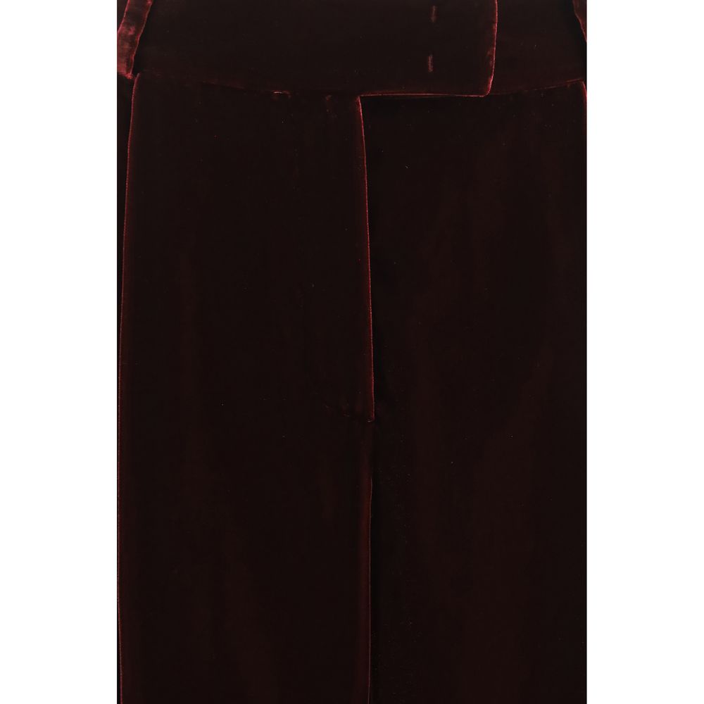 Giorgio Armani Bordeaux Viscose Dress Pants