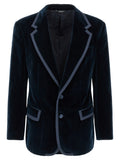 Dolce & Gabbana Blue Cotton Blazer