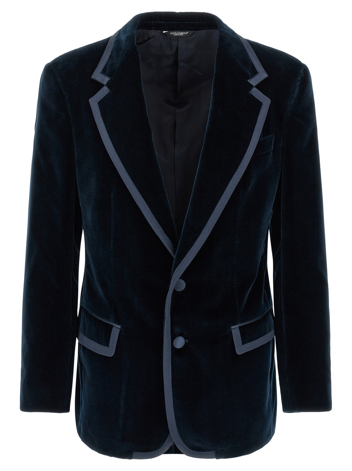 Dolce & Gabbana Blue Cotton Blazer