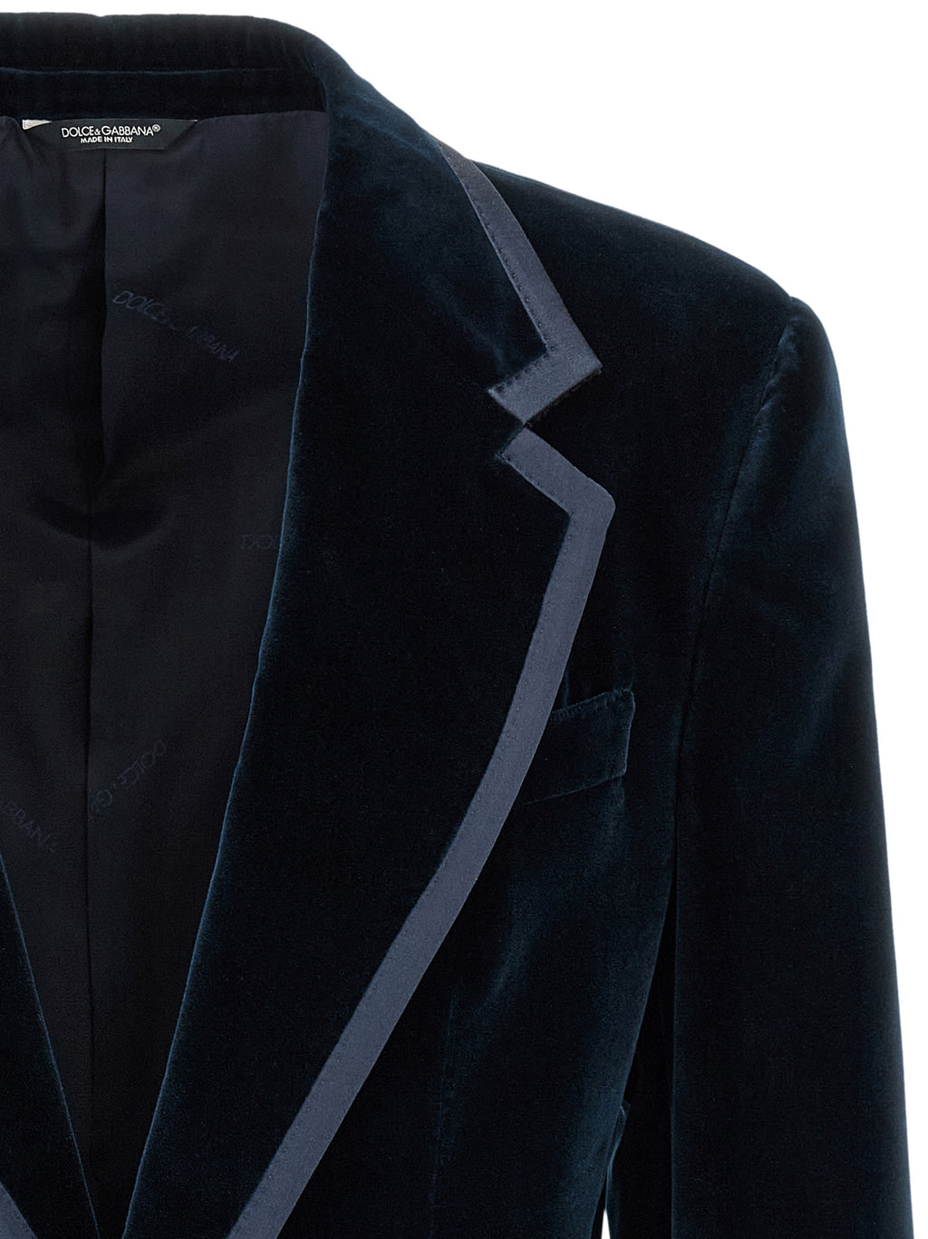 Dolce & Gabbana Blue Cotton Blazer