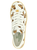 Valentino Garavani White Calfskin Low Top Sneakers