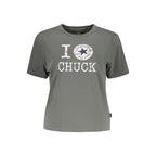 Converse Grey Cotton Women's T-Shirt