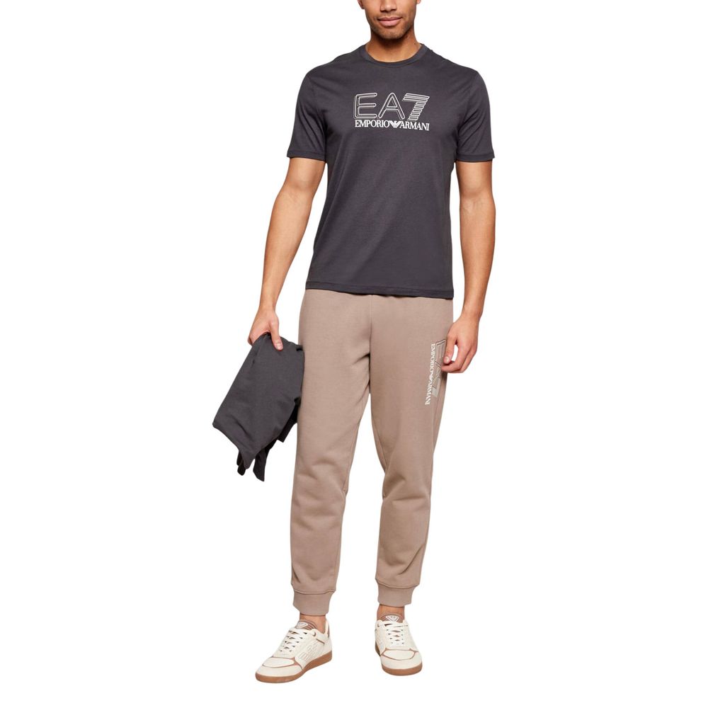 EA7 Emporio Armani Gray Cotton T-Shirt