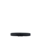 Ferragamo Black Calf Leather Bos Taurus Regular Belt