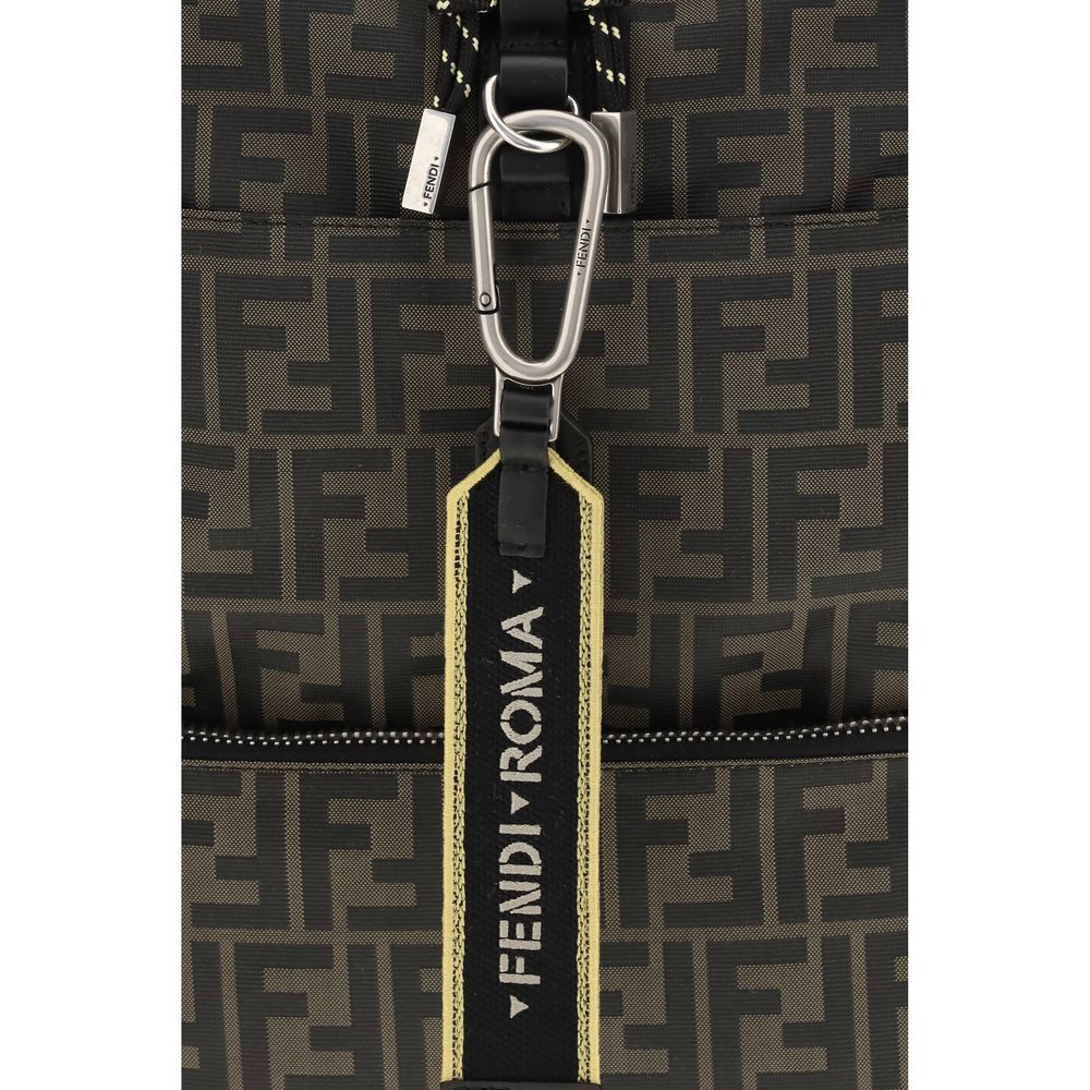 Fendi Brown Polyester Backpack
