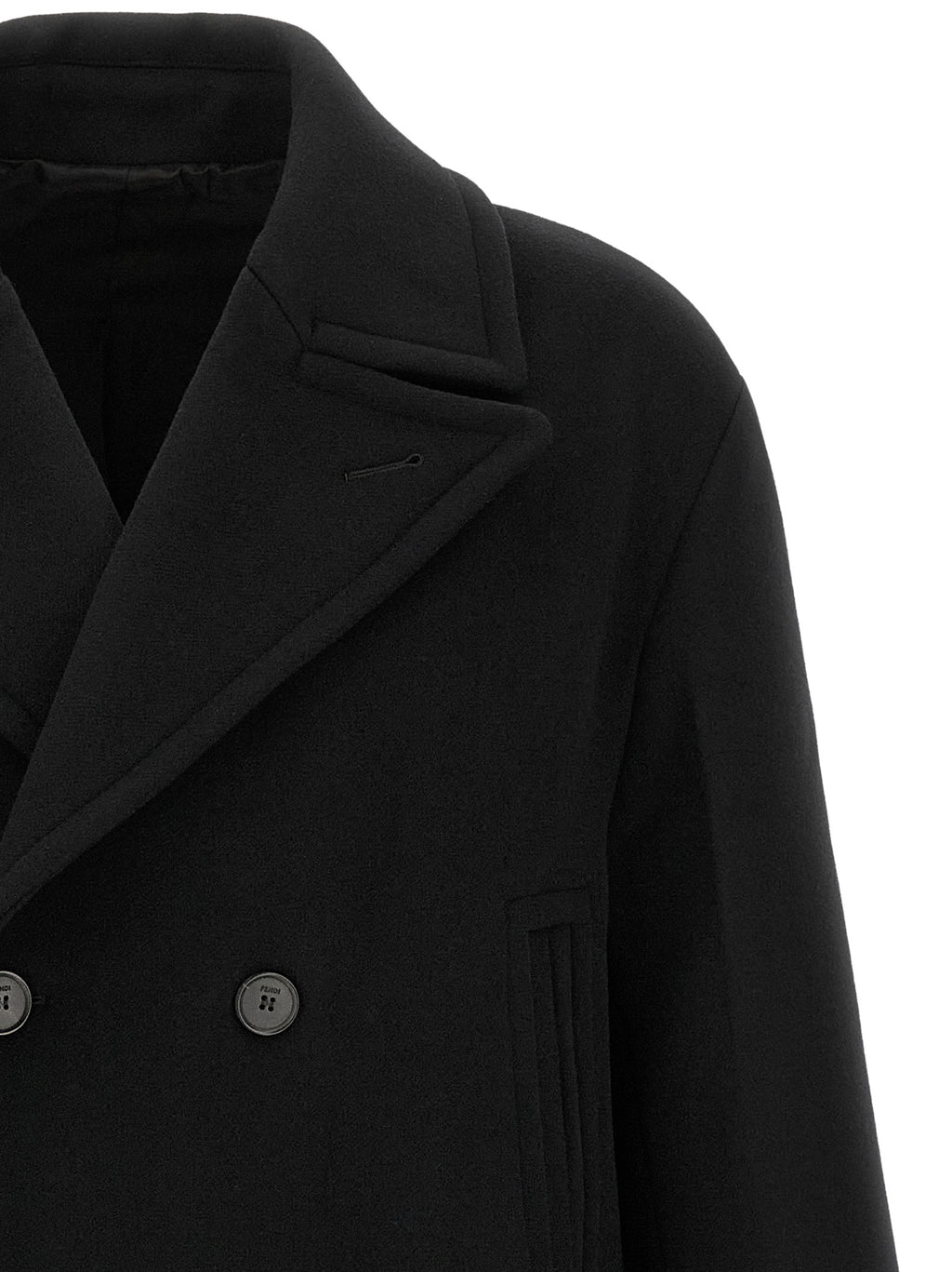 Fendi Black Virgin Wool Coat