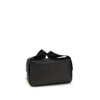 Ferragamo Black Calf Leather Bos Taurus Shoulder Bag