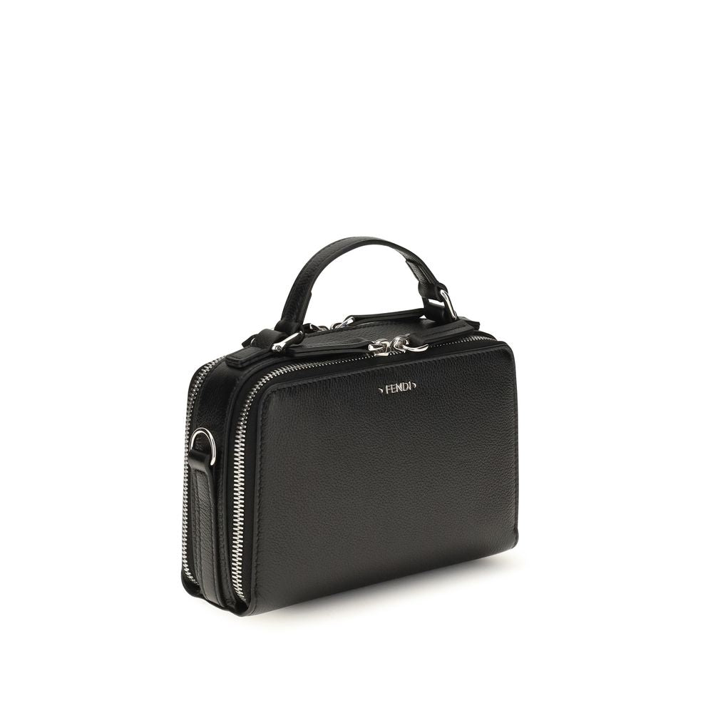 Fendi Black Calf Leather Bos Taurus Handbag
