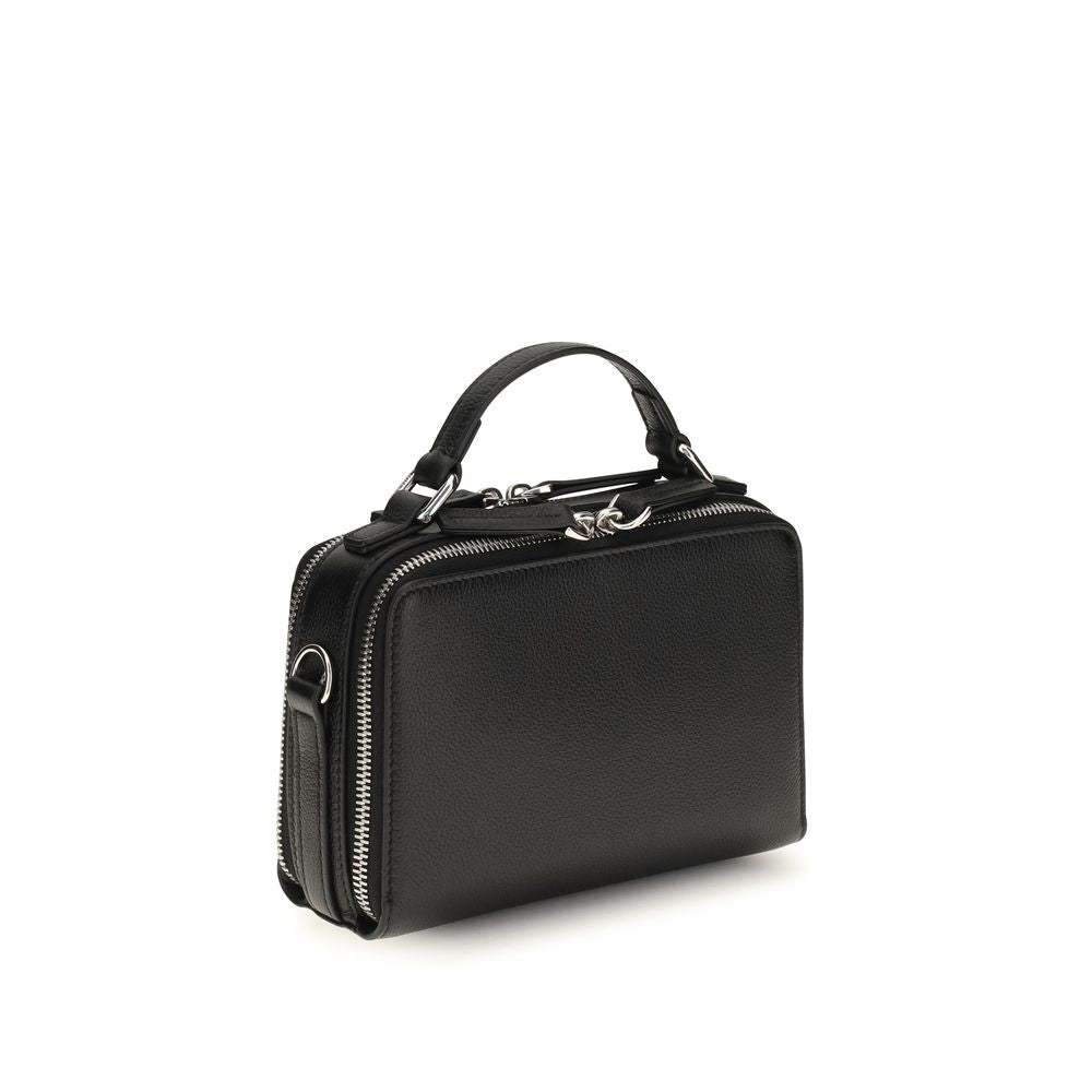 Fendi Black Calf Leather Bos Taurus Handbag