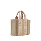 Chloé Beige Linen Handbag