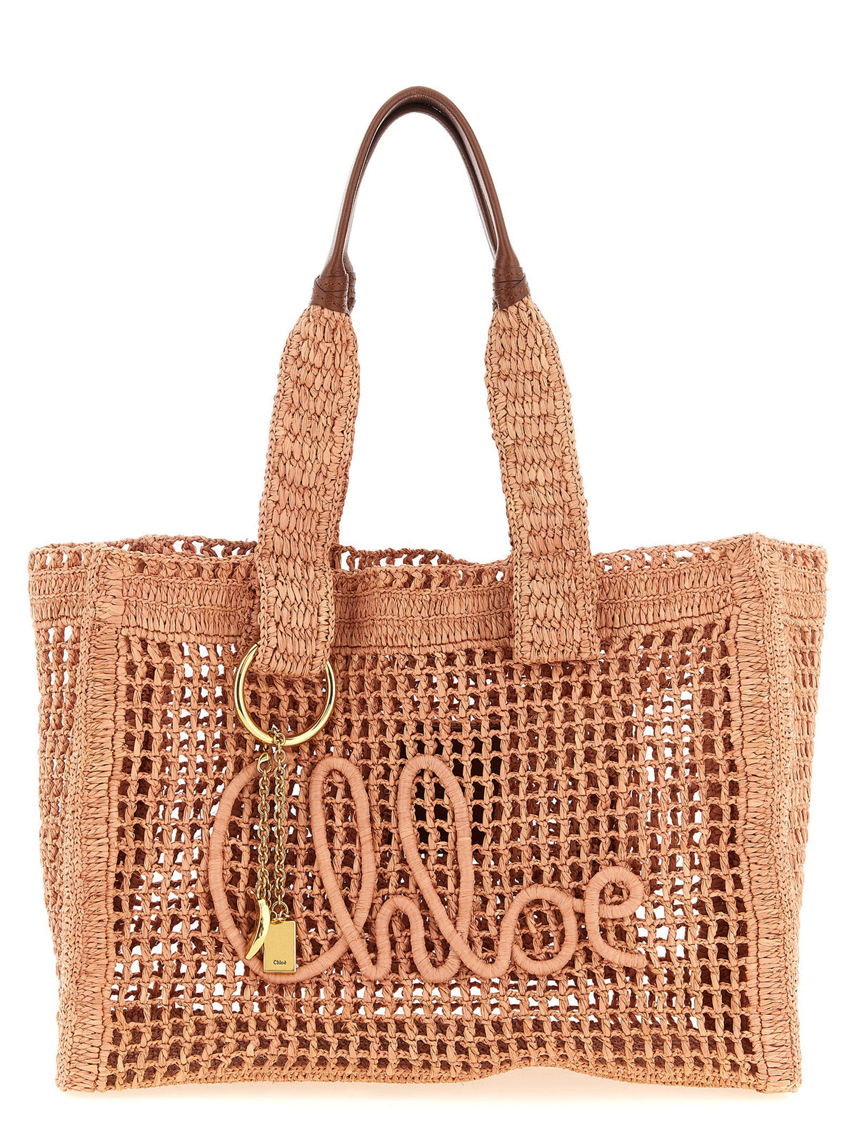 Chloé Multicolor Raffia Tote Bag