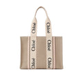 Chloé Beige Linen Tote Bag