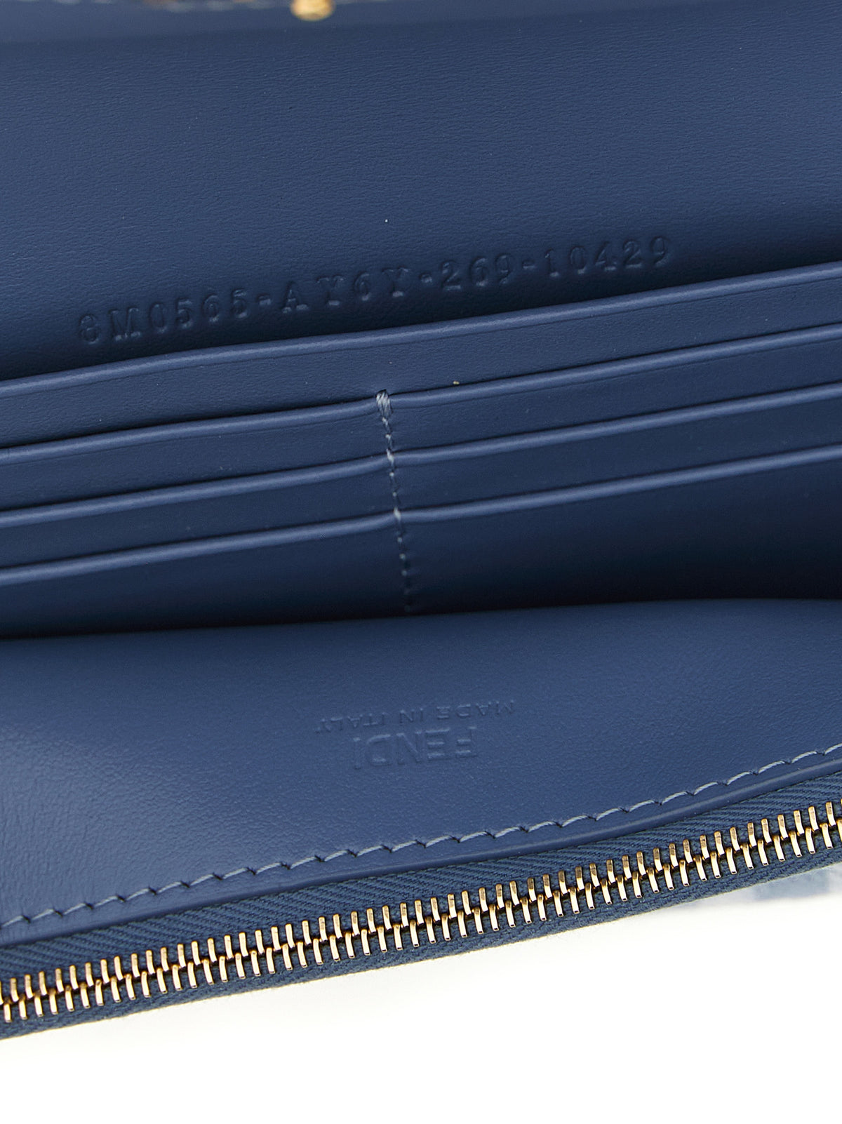 Fendi Blue Cotton Cardholder