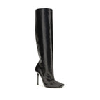 Dolce & Gabbana Black Calf Leather Bos Taurus High Heel Boots