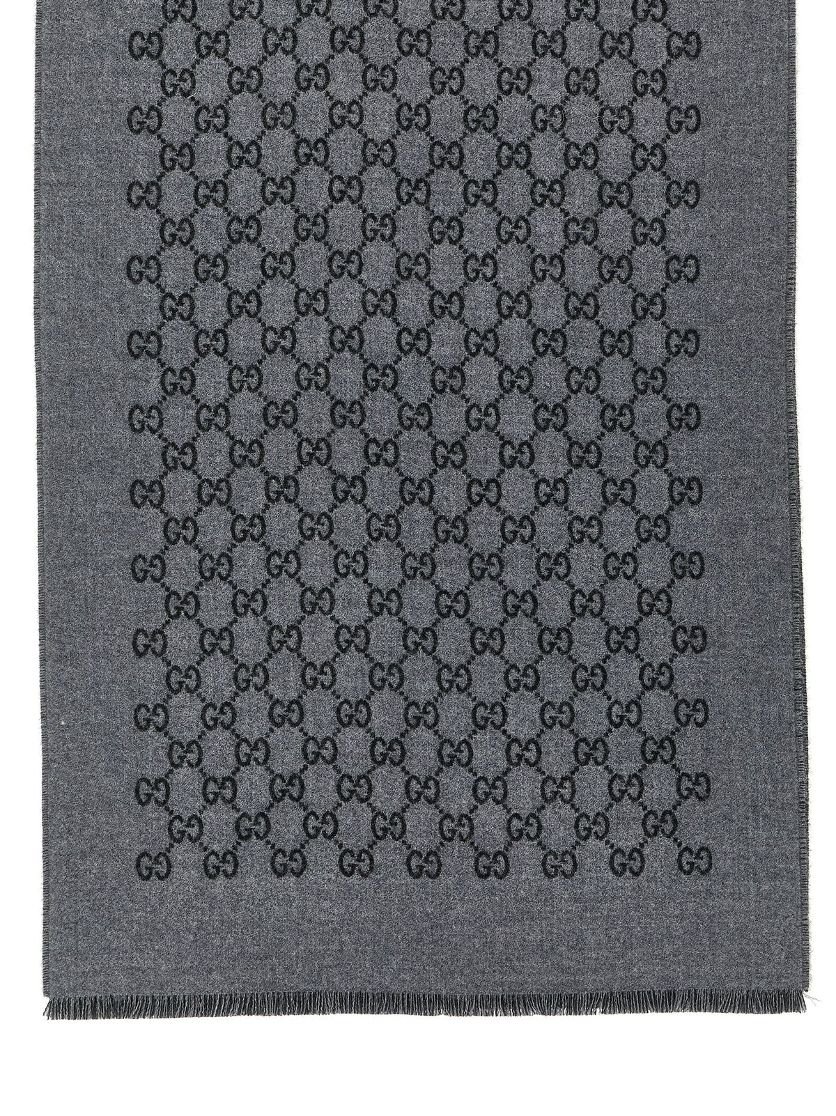 Gucci Gray Wool Scarf