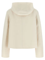 Fendi White Virgin Wool Full-Length Jacket