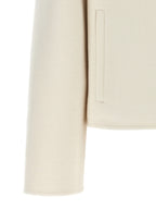 Fendi White Virgin Wool Full-Length Jacket