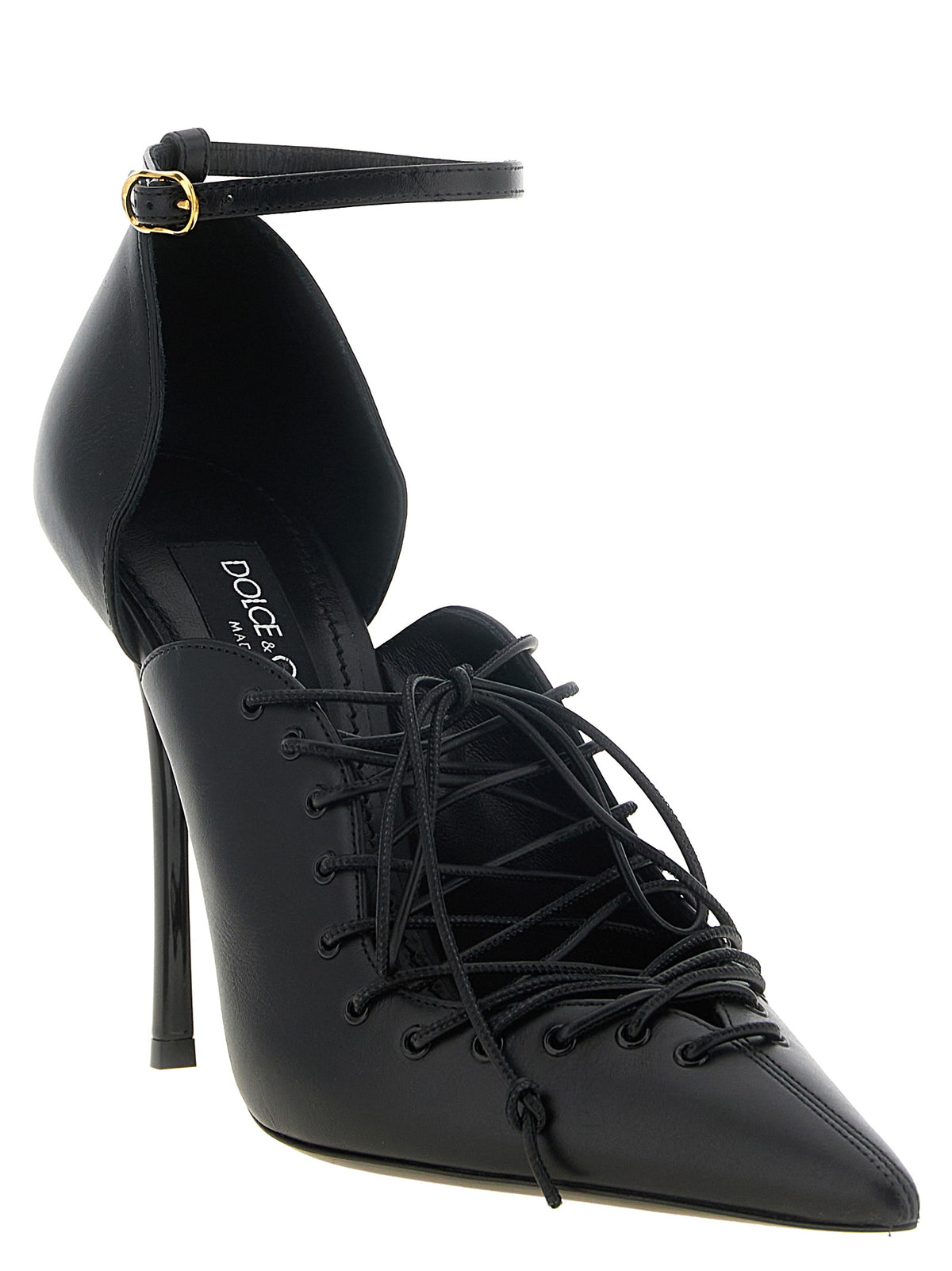 Dolce & Gabbana Black Calfskin High Heel Pumps