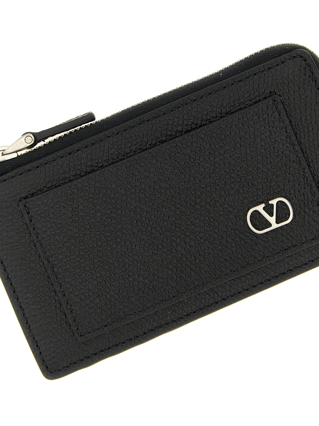 Valentino Garavani Black Calfskin Cardholder