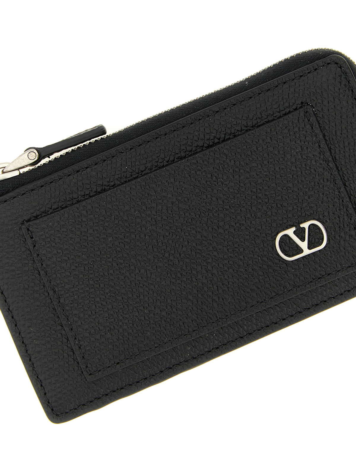 Valentino Garavani Black Calfskin Cardholder