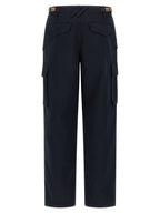 Burberry Blue Cotton Cargo Pants