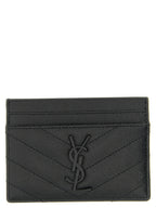 Saint Laurent Black Leather Cardholder