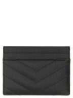 Saint Laurent Black Leather Cardholder