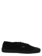 Saint Laurent Black Cotton Low Top Sneakers