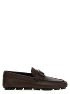 Valentino Garavani Brown Calfskin Slip-On Loafers