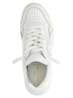 Valentino Garavani White Lamb Leather Low Top Sneakers