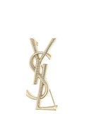 Saint Laurent Gold Brass Broch