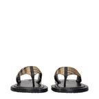 Burberry Beige Fabric Flip-Flop Sandals