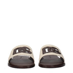 Dolce & Gabbana Beige Fabric Slippers