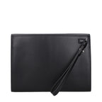 Ferragamo Black Leather Clutch Bag