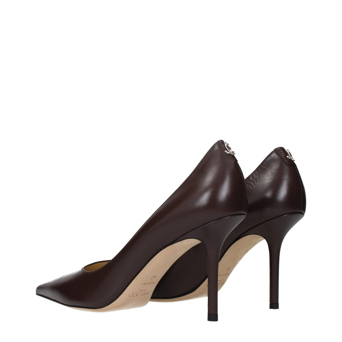 Jimmy Choo Brown Leather High Heel Pumps