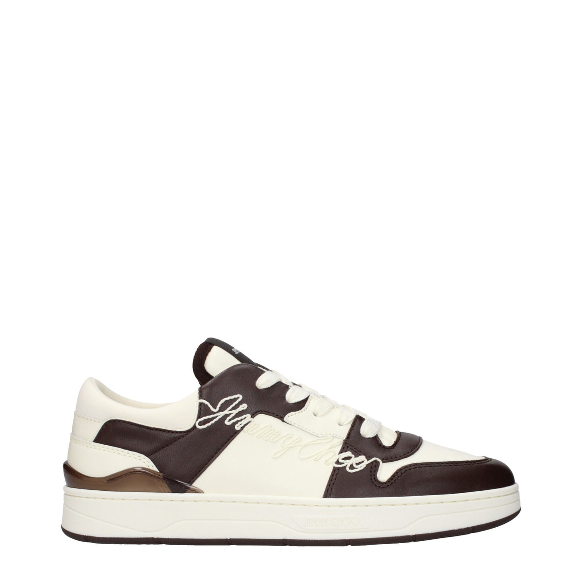 Jimmy Choo Beige Leather Low Top Sneakers