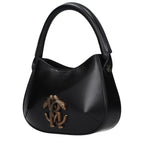 Roberto Cavalli Black Leather Handbag