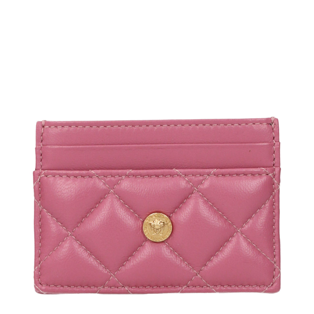 Versace Pink Leather Cardholder