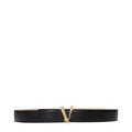 Versace Black Leather Regular Belt