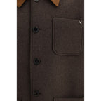 Valentino Garavani Brown Wool Oves Aries Full-Length Jacket