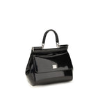 Dolce & Gabbana Black Calf Leather Bos Taurus Handbag