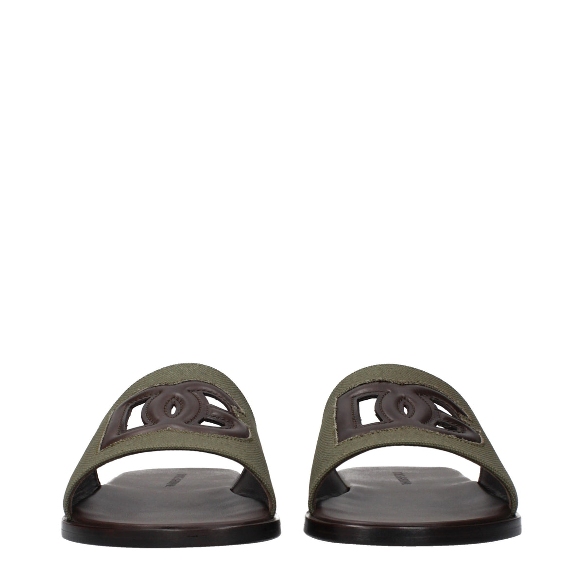 Dolce & Gabbana Green Fabric Slippers