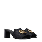 Dolce & Gabbana Black Raffia Platform Sandals