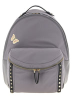 Valentino Garavani Gray Polyester Backpack