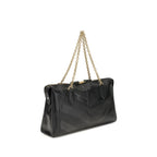 Valentino Garavani Black Napa Leather / Calf Bos Taurus Shoulder Bag